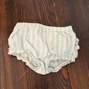 Ruffle Butts Kids Light Blue Striped Bloomers